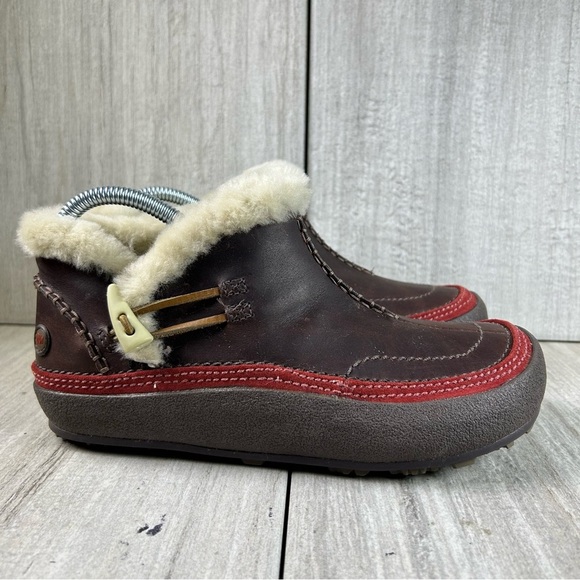 Merrell Spirit Tibet Low Dark Cinnamon Fur Insulated Winter Boot Womens Size 6.5 - Picture 3 of 10